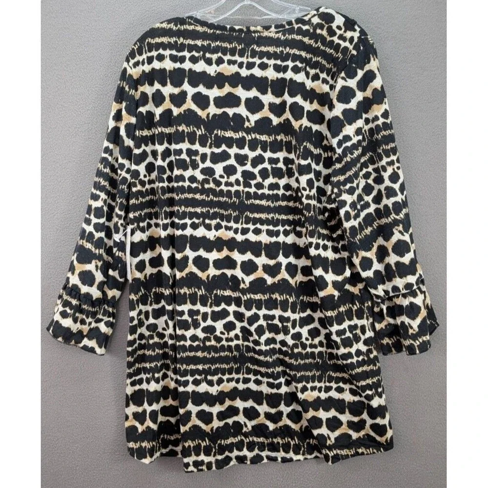 French Laundry Top Women's Size 3X Ruffle Front Bell Sleeve Vacation Boho NWT